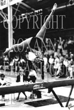 gymnast on beam