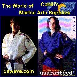 cahill's martial arts supplies business ad photomontage